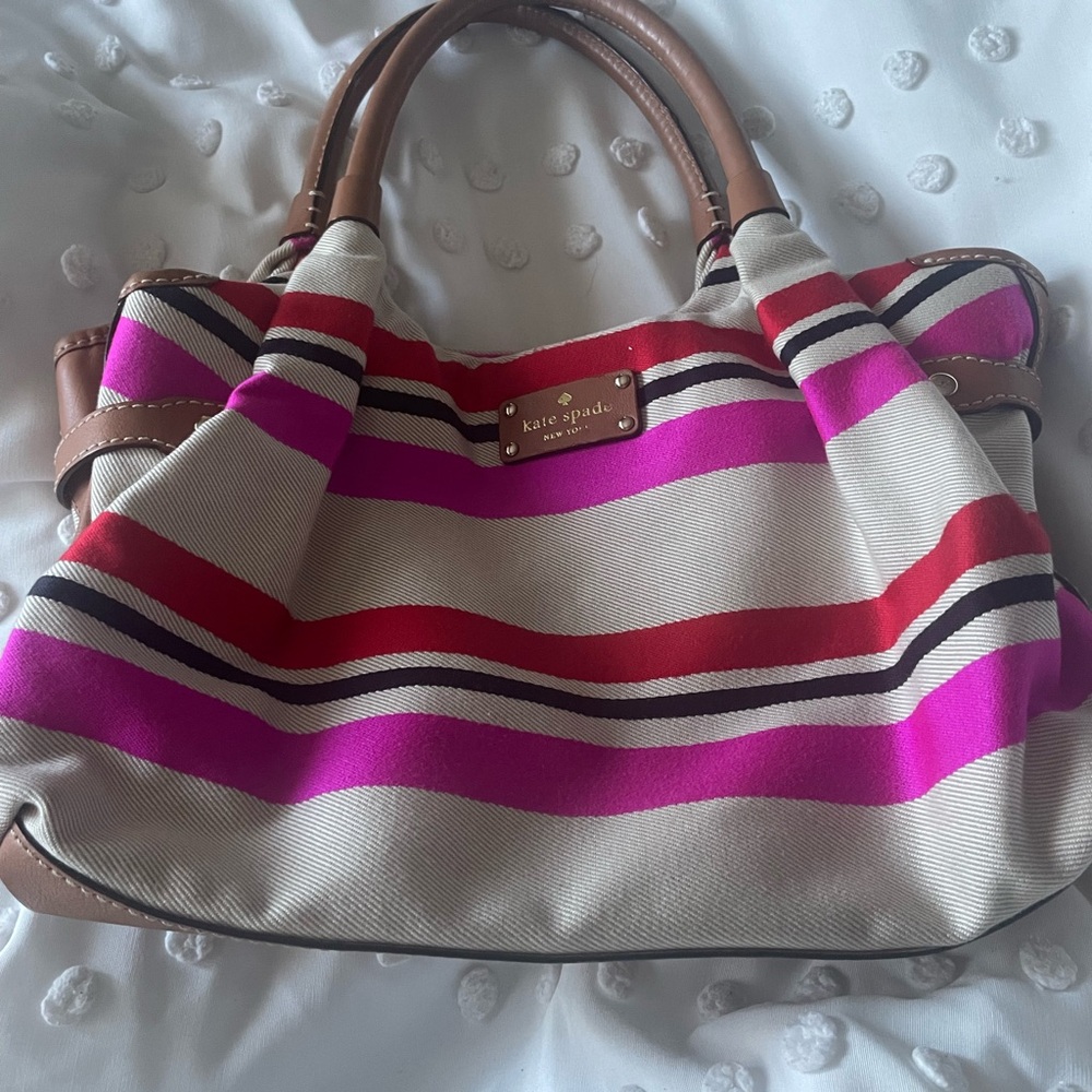 Kate Spade Striped Multicolor Tote Bag